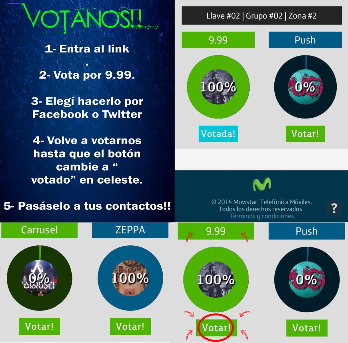 999banda's tweet photo. #EY Ya nos podes votar en la batalla de bandas del #MovistarFreeMusic!!!
 >> TU VOTO! > https://t.co/Bgx552BGpD https://t.co/lFaE9aFxR4