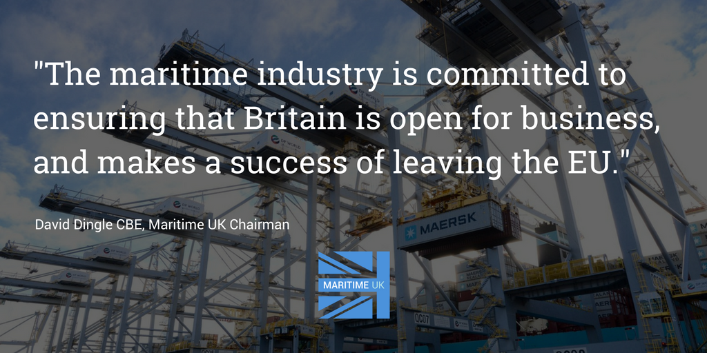 MaritimeUK's tweet photo. The maritime industry is committed to ensuring that Britain is #OpenForBusiness &amp; makes a success of leaving the EU: https://t.co/BVJXaMeDwp https://t.co/6yC1uoRhFe