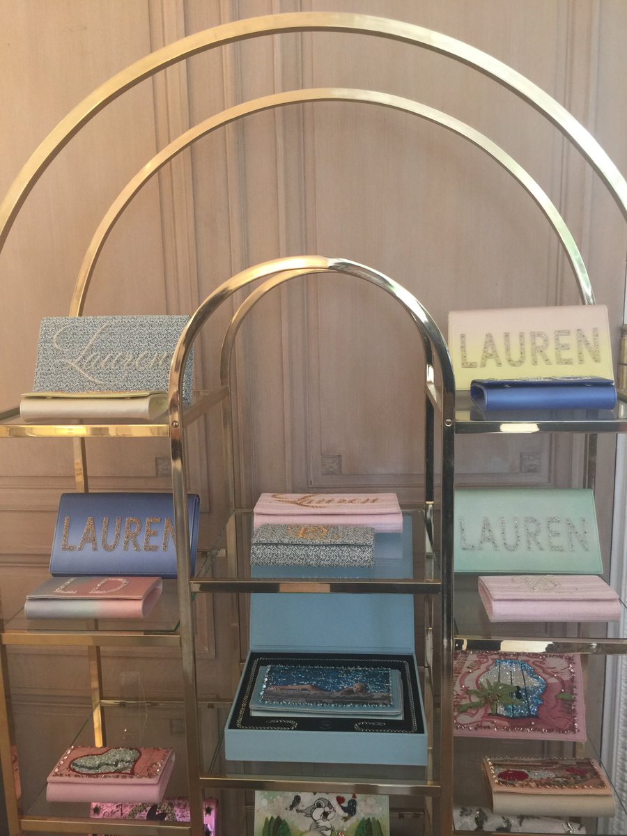 KirnaZabete's tweet photo. These @preciouslyparis bags have our buying director Lauren Forst’s name written all over them (literally). #PFW #KZLoves https://t.co/t9jmWKN8gI