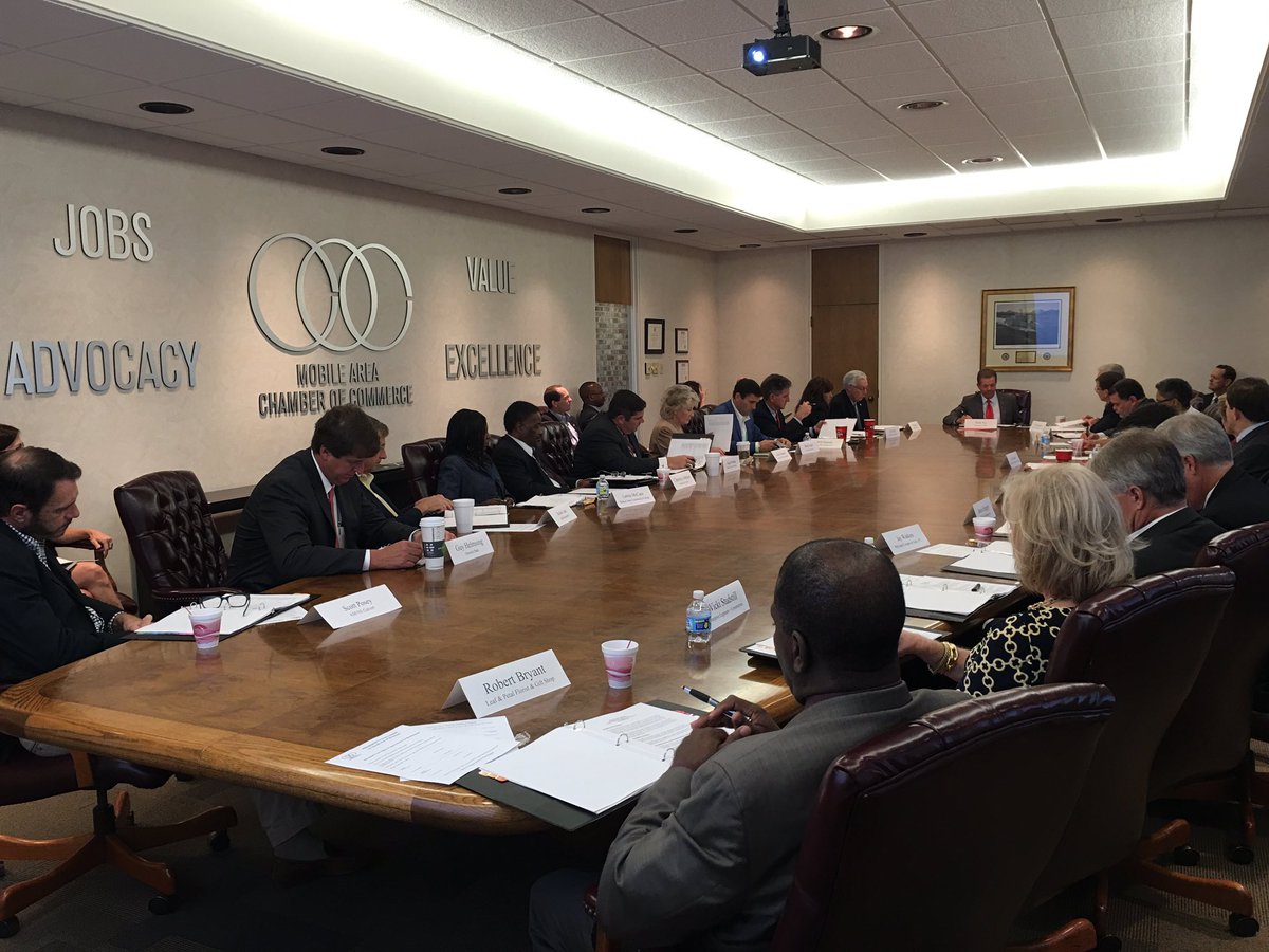 MobileChamber's tweet photo. Today our board is being treated to an update on @SAWDC activities by Laura Chandler. #jobs #workforce #growMobile https://t.co/nTZsh2CUxE