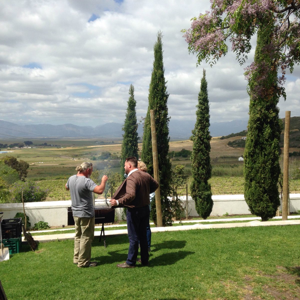 SACLMag's tweet photo. A fitting ending for the #WestCoast Hidden Gems #CLTours - Wine tasting &amp; lunch at Kaloesfontein with spectacular views over the Swartland. https://t.co/WeoK1tX26v