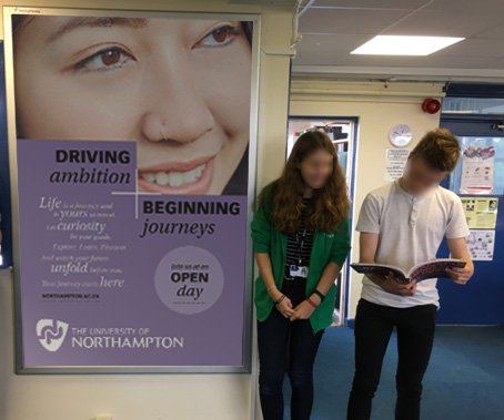 JazzyMediaLtd's tweet image. Once again we are letting students in our #colleges &amp;amp; #sixthforms know about the great courses that @UniNorthants offers! #uni