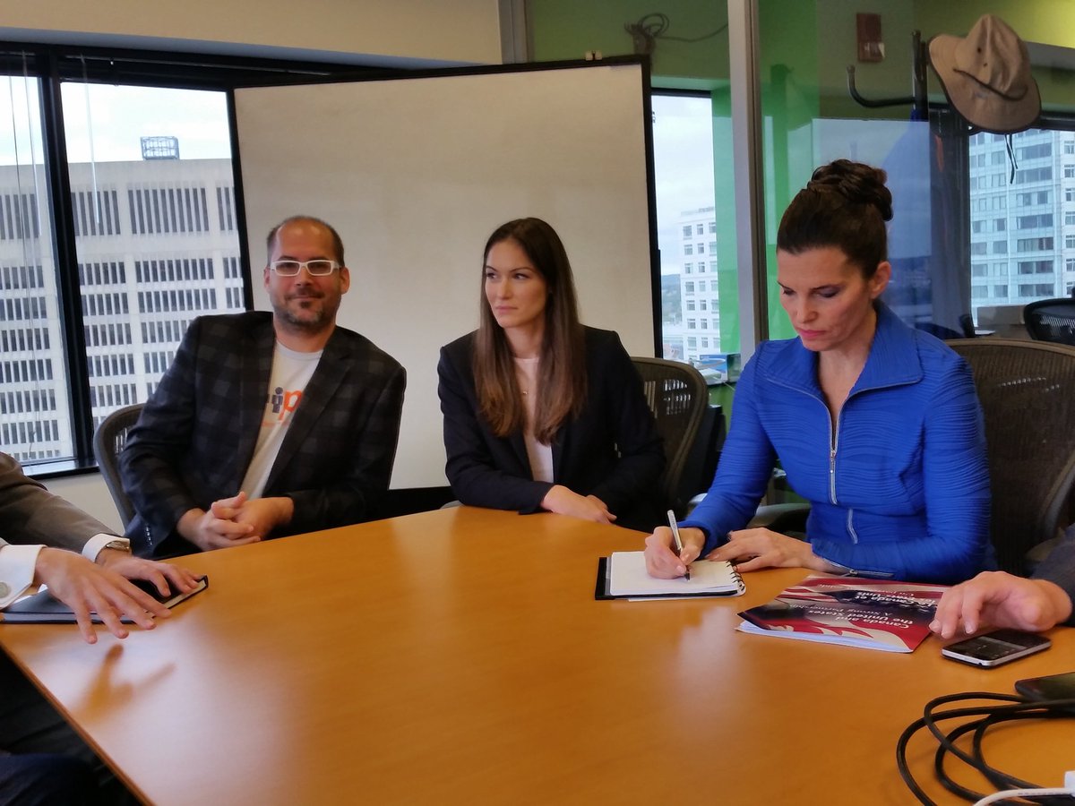 riipen's tweet photo. .@KirstyDuncanMP getting #Riipe at the @CICBoston with the @ctaboston says she's "in awe" of Riipen and the other starups here #canpoli https://t.co/oKApP08eHh