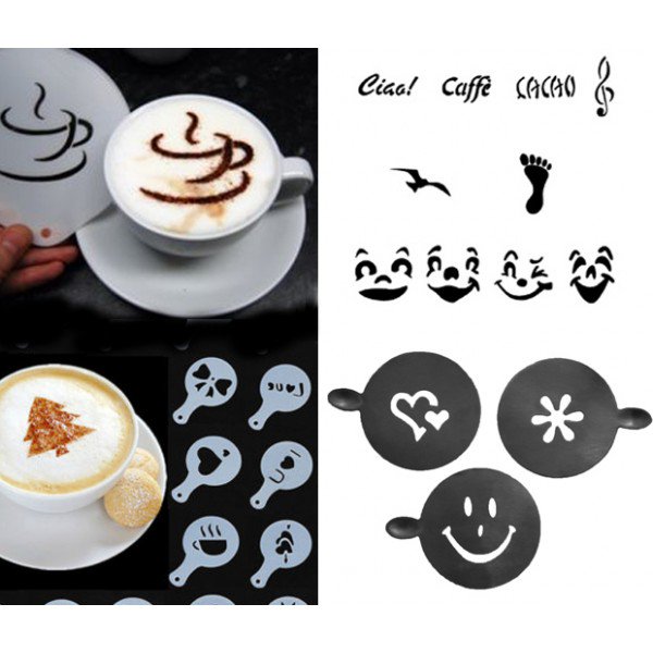 Dealbang's tweet image. Impress friends using #cappuccino #stencils for a fancy, #coffee bar style design! Order dealbang.ca/cappuccino-ste… #NationalCoffeeDay