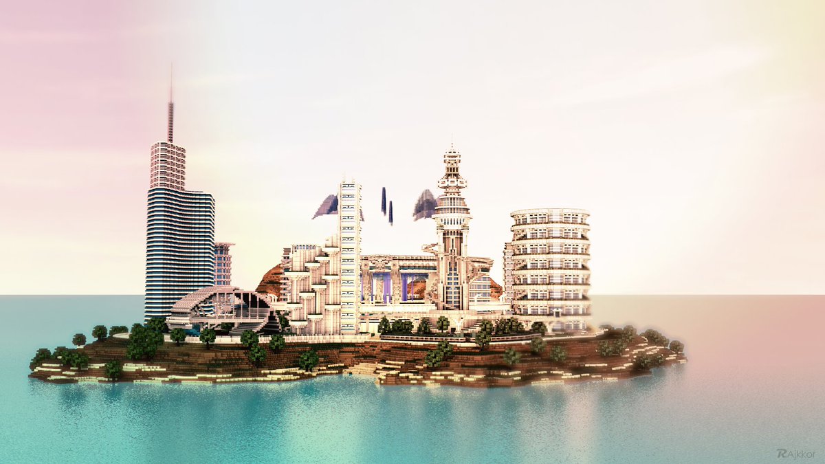 LunarCreative's tweet photo. Another build by @MatsHeiberg ! Futuristic city this time :) Give away at 300 followers, so make sure you follow ;) https://t.co/rIgUMQZpCi
