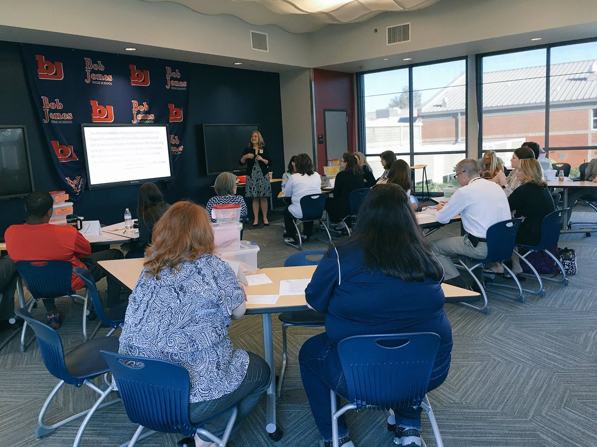 BobJonesHigh's tweet photo. Tiered Instruction professional development with our amazing teachers this morning! #LeadingThroughLearning #BJPatriots #bjhstch https://t.co/aCBaEhCReV