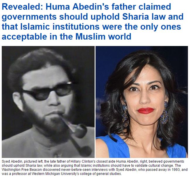 SINAO_USA's tweet image. The apple doesn't fall far from the tree! dailym.ai/2cYq6i9 #HumaAbedin  #ProMuslim #ISISenabler #MuslimBrotherhood #NeverHillary