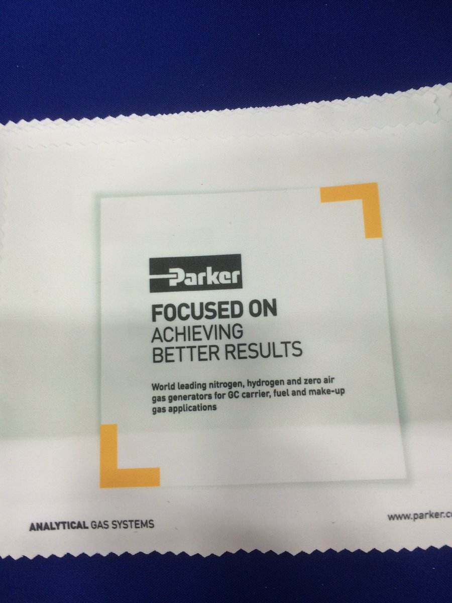 EllieJonesPhD's tweet photo. Our new @ParkerHannifin glass cleaning cloth has been a hit @FisherSciEU Science World 2016. Got yours yet? #inspirescience #gasgenerators https://t.co/ovM5HEaMRI