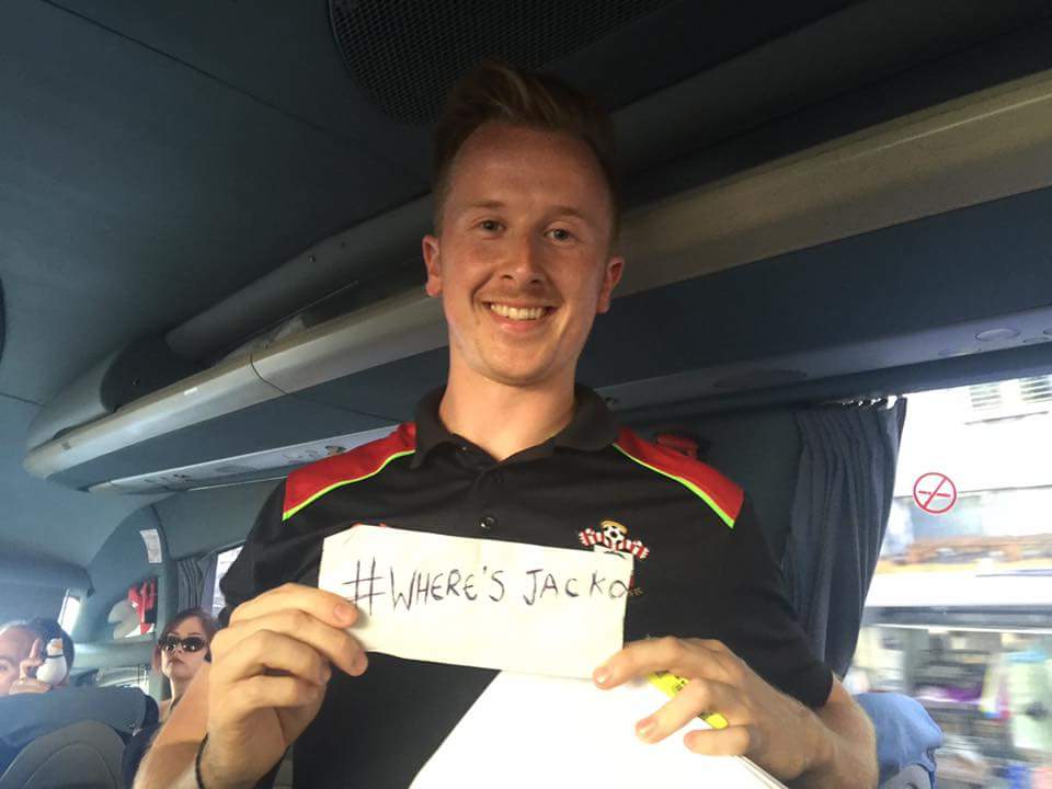 stcappy's tweet photo. #wheresjacko #saintsfc #EuropaLeague #Israel #funbus even @SouthamptonFC are asking mate??!! @m_hemsley @Jack0_P https://t.co/qds3xjUihM