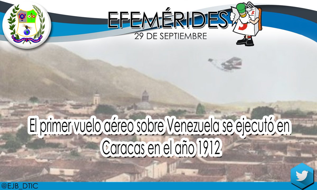El primer vuelo aereo sobre venezuela se ejecutó en Caracas el 29 de septiembre de 1912 por el estadounidense Frank E. Boland. <a href="/EjercitoFanb/">Ejército Bolivariano</a>