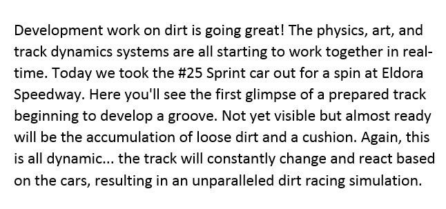iRacing's tweet photo. ICYMI - Did you see the dirt racing update in the forums last night? #dirtconfirmed https://t.co/XRyDwtFyud
