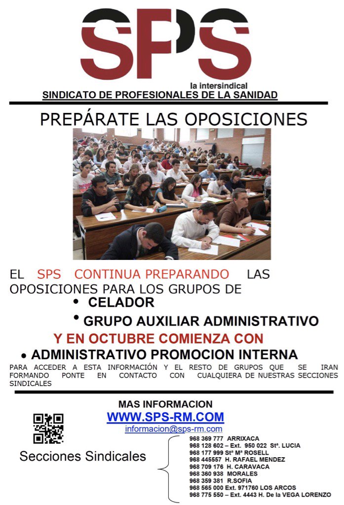 spsanidad's tweet photo. OPOSICIONES SMS https://t.co/XKosgIcTXb