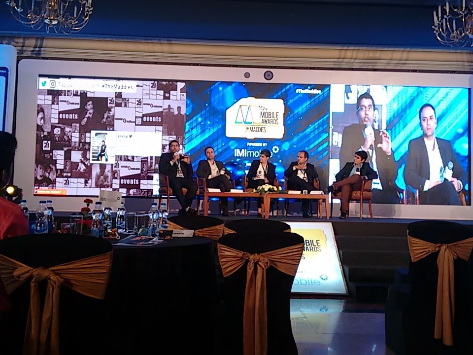 Nupuj's tweet photo. Insightful panel discussion on #mobilemarketing -  "how much is too much"! @e4mtweets powered by @imimobile #themaddies https://t.co/nkoy6sILis