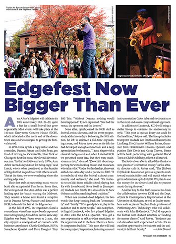 ConcertHouse's tweet photo. Don't forget to keep an eye out for #Edgefest20 in the November issue of @DownBeatMag! As they say, #Edgefest is now bigger than ever! https://t.co/9UbTc65Mjx