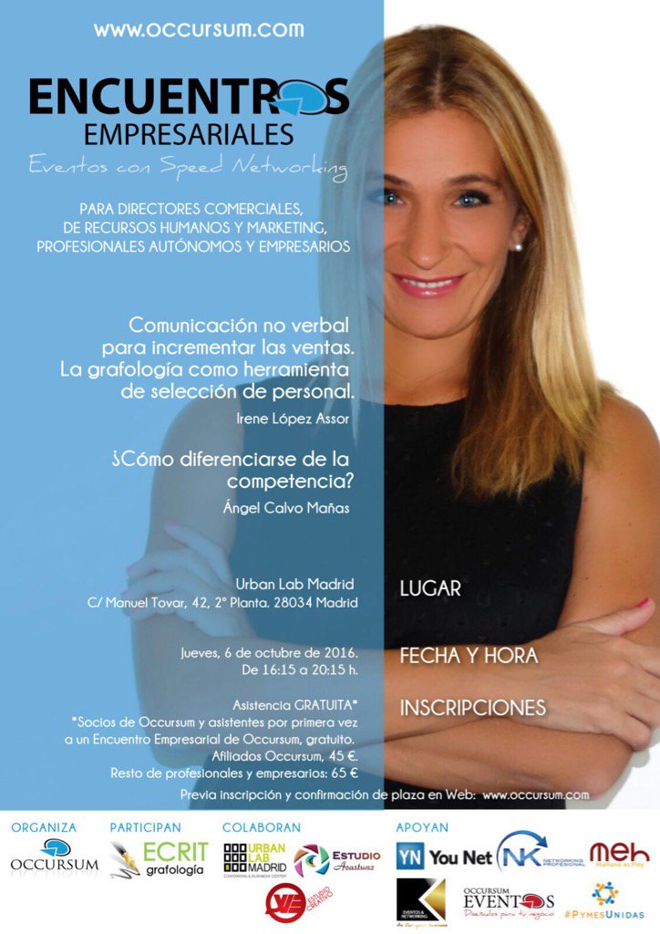 IreneLopezVi's tweet photo. Gracias a @Occursum por contar conmigo! Os esperamos! https://t.co/Z31COmCi7j