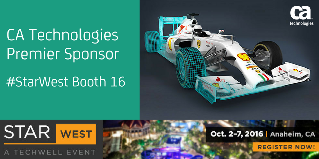 jbsbr27's tweet photo. Going to @TechWell #STARWest? Visit booth #16 to see demos on #TestDataManagement and #ServiceVirtualization. https://t.co/A3keugyWDc