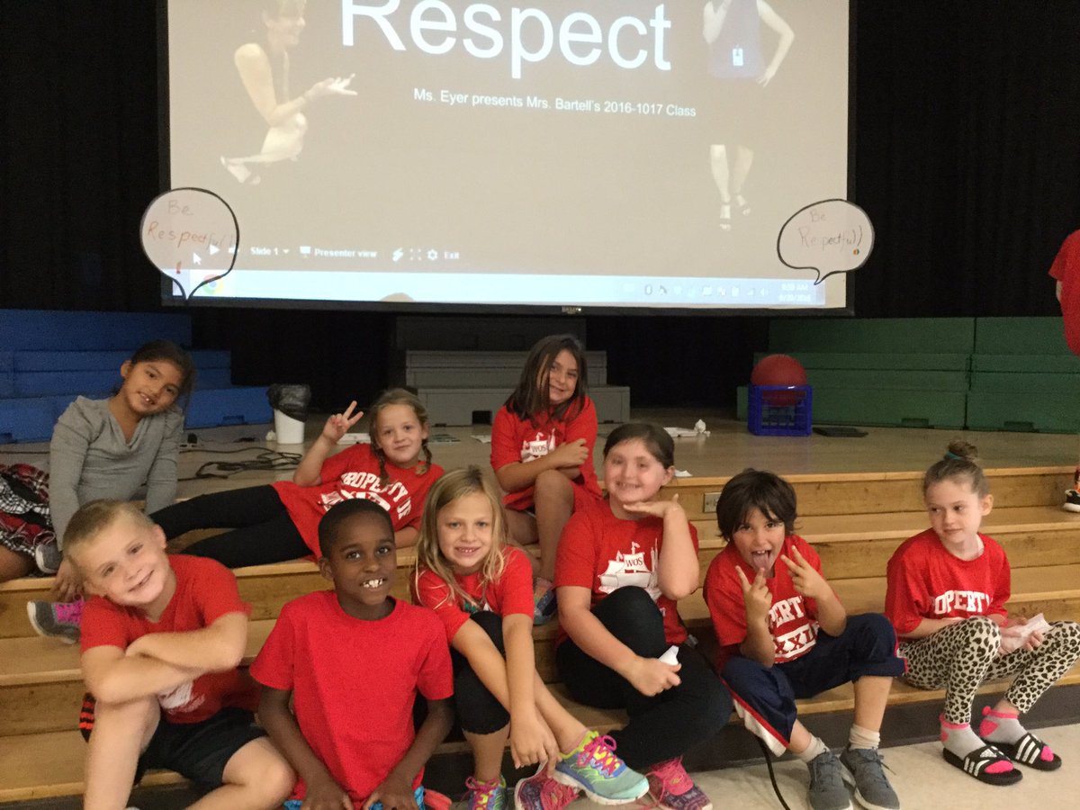 WOSnews's tweet image. Thank you #mrsbartellWOS for an informative #woswordofthemonth assembly! Great job showing how we can be respectful!
