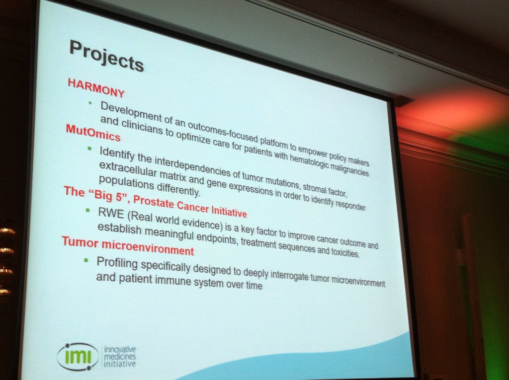 IHIEurope's tweet photo. Stefan Scherer of @NovartisPharma presents the conclusions of our #oncology workshop #IMISF2016 https://t.co/jYSOWiXz6f