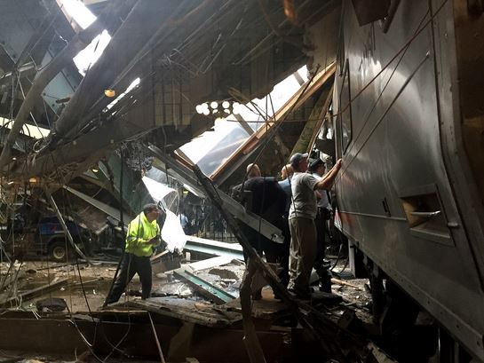 REPORT: More than 100 injured, others trapped after train crashes in New Jersey.
