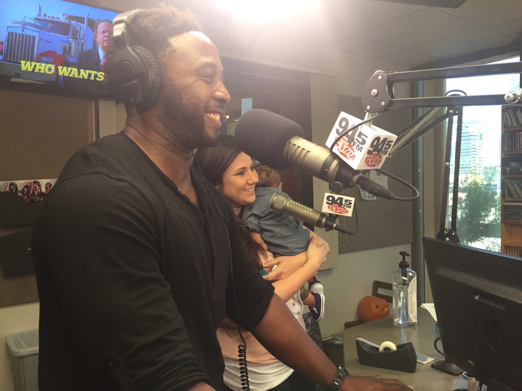 rodryanshow's tweet photo. Trainer Milton, Baby Milton and Jessica are in studio promoting Boobs Rock Boot camp on Saturday morning! https://t.co/M1ujTEUTmq