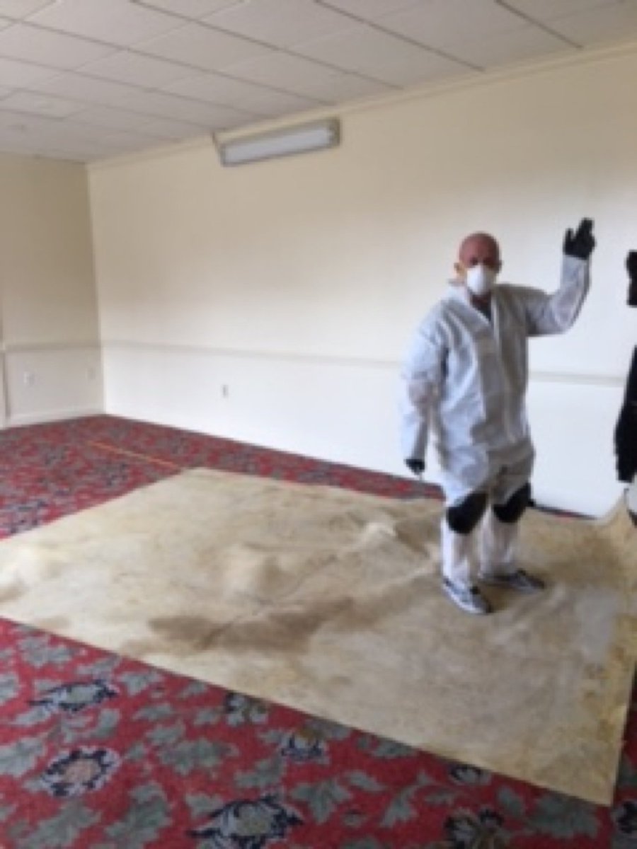 JenNixonPE's tweet image. Carpet is finally being pulled up.  Hopefully by next week the 8th floor space will be ready for PE #devotioninmotion