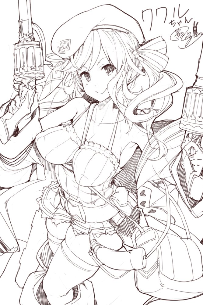 うたわれ描いてたら唐突にグラブル落書きしたくなったのでククルちゃん…健全絵なんだ、すまない *0ω0) 