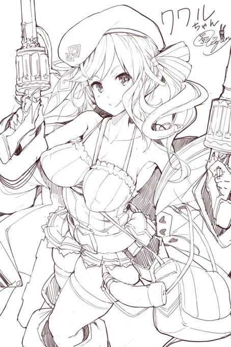 うたわれ描いてたら唐突にグラブル落書きしたくなったのでククルちゃん…健全絵なんだ、すまない *0ω0) 