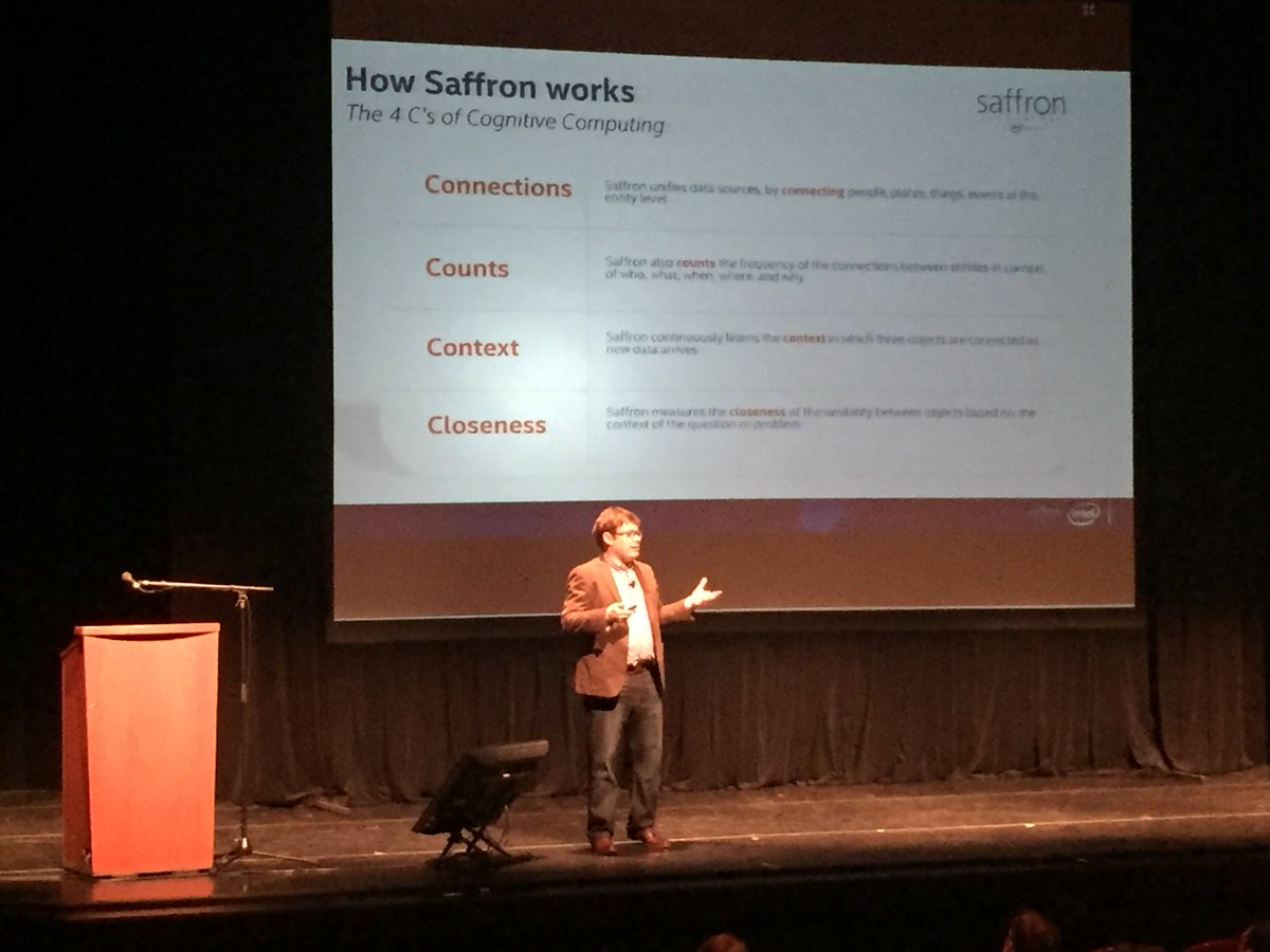 saffrontech's tweet photo. Intel's @andyhickl presenting @saffrontech on stage at #aisummit https://t.co/CsKpAgs75A