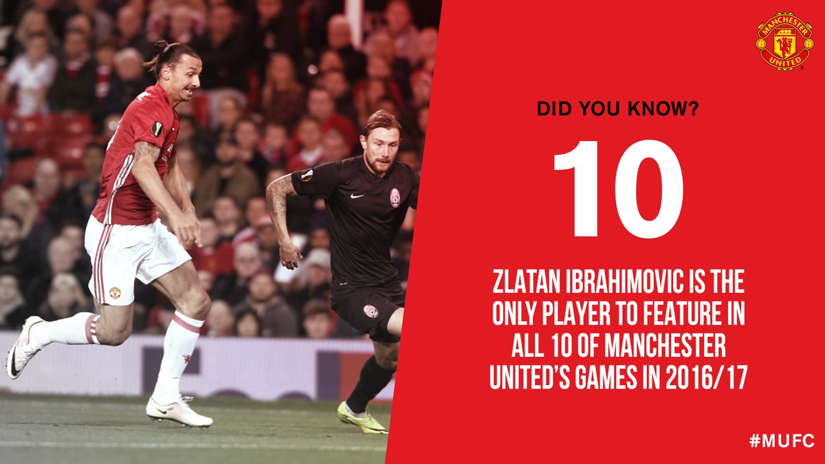 LE 2016 17 UNITED 1 Vs 0 ZORYA LUHANSK Zlatan Ibrahimovic