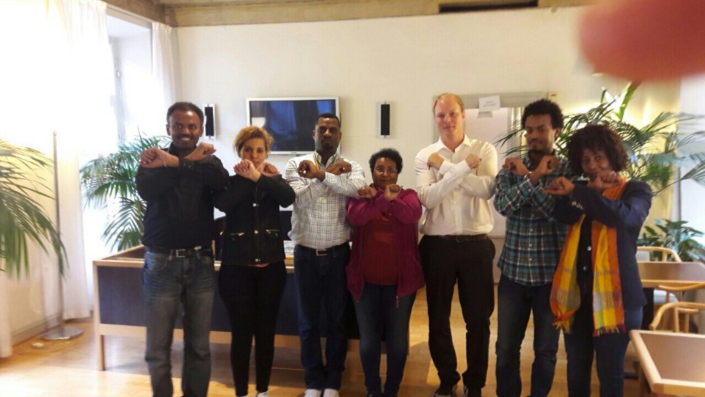 More pics of #AndersÖsterberg with other Ethiopians inside the #SwedishParliament.