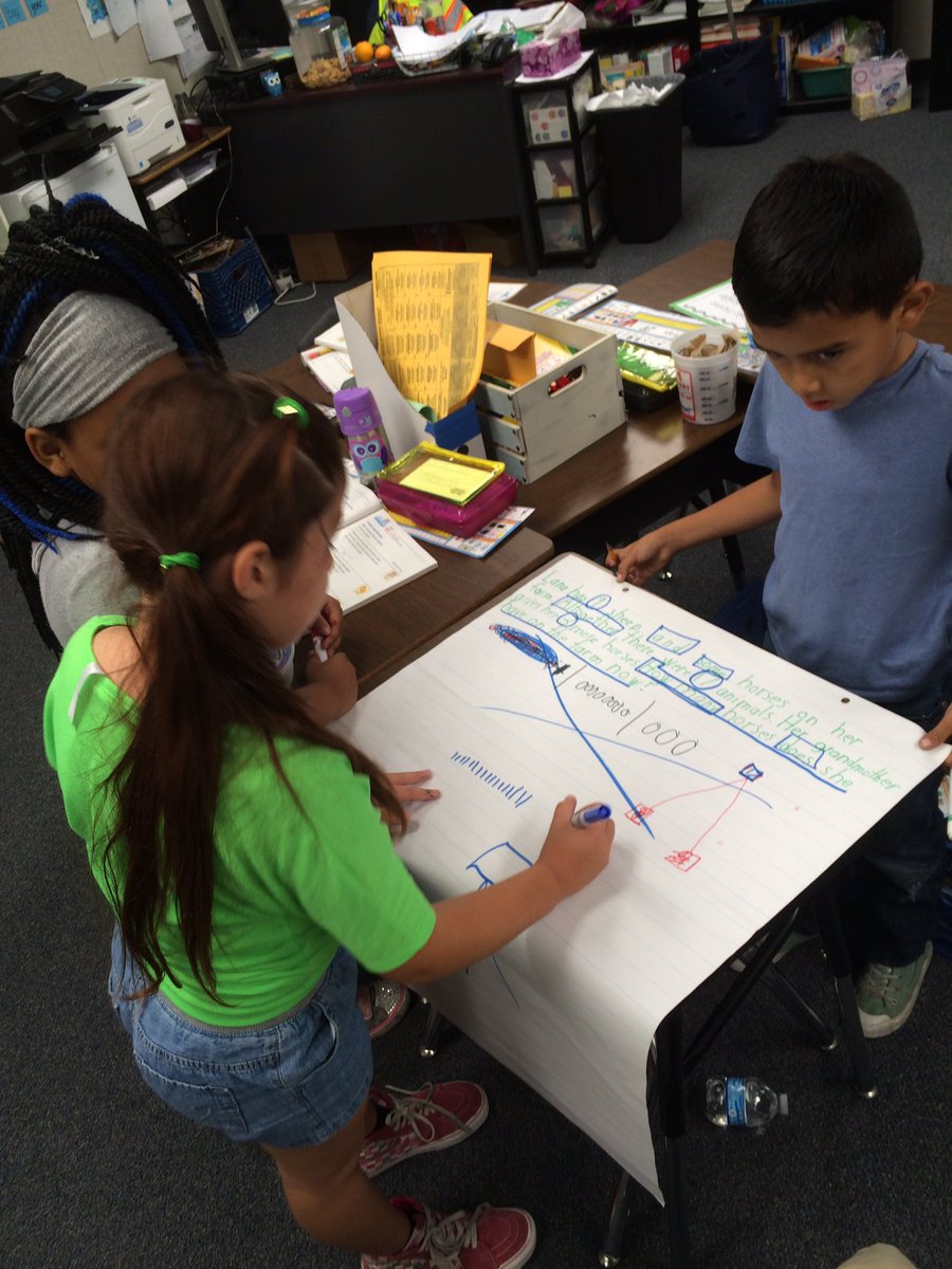 MayRanch's tweet image. 2nd graders collaborate to solve math problems #collegeboundwranglers #mathpartners #21stcenturylearning @ValVerdeUSD