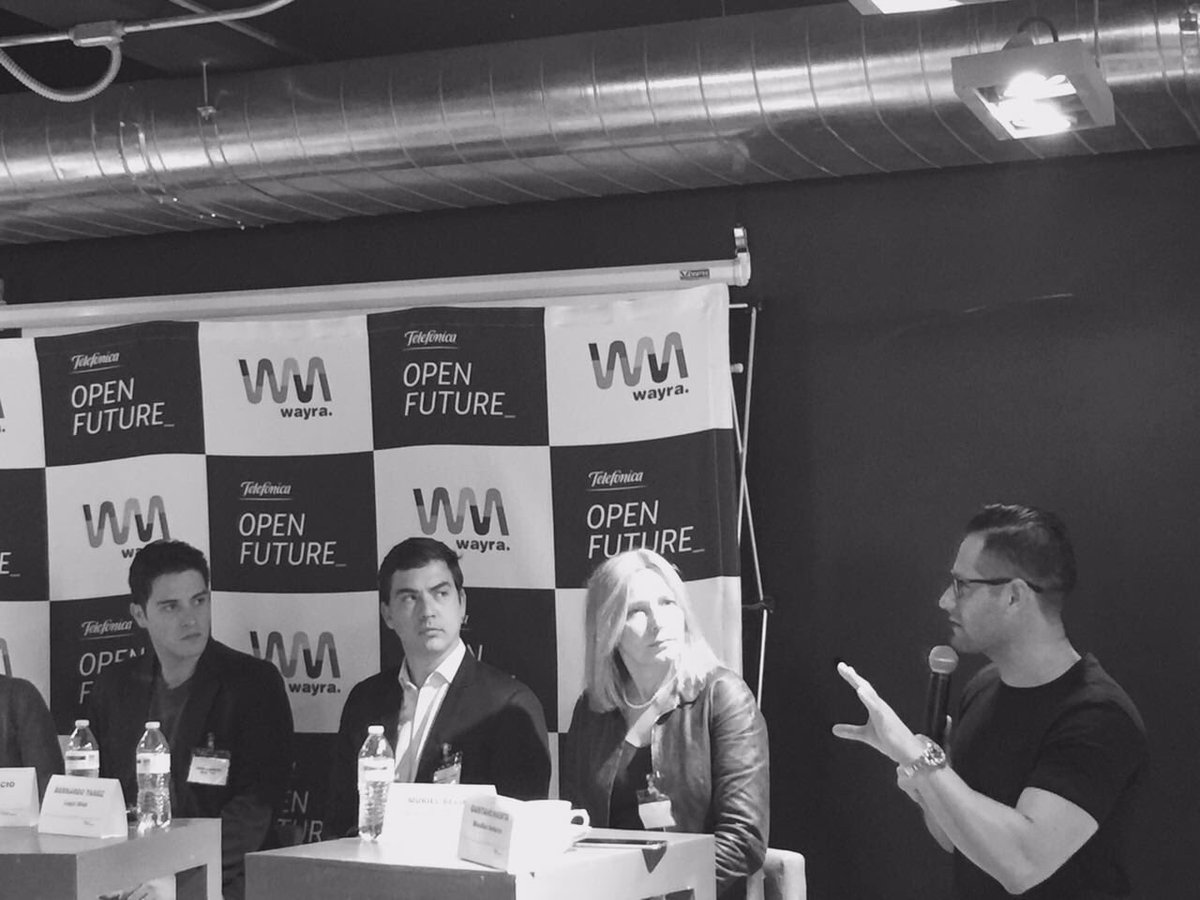 BlueBoxMx's tweet photo. Nuestro CEO @gushuertavargas participando en el panel global de @WayraMexico #openfuture https://t.co/5Tx7I6Wm5t