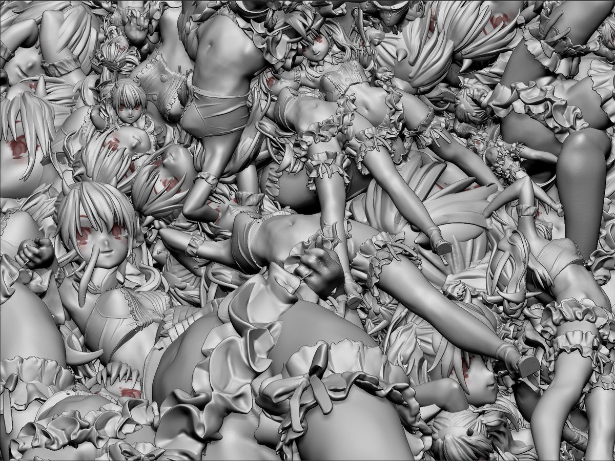 neconowakusei's tweet photo. zbrushの2.5Dモードは現代アートするモードなのか…と思ったけどたぶん違うな https://t.co/7TdXm2wGSJ