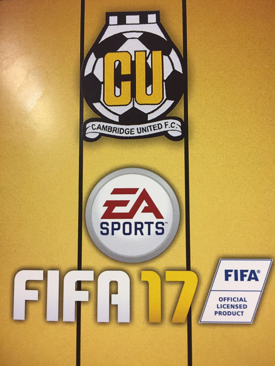 CambridgeUtdFC's tweet photo. COMP: We've got three #CUFC branded versions of the new FIFA 17. Simply RT for a chance to win! https://t.co/pLEa7sHCOF