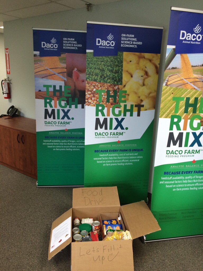More donations from @MasterfeedsCDN DACO 115lbs of much needed food . Thank you so much DACO #WeAreElanco