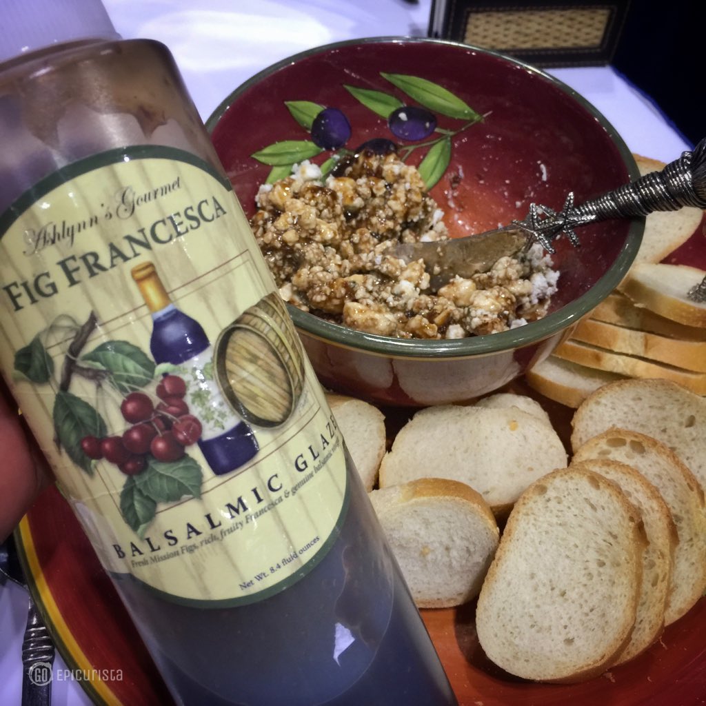 GoEpicurista's tweet photo. Great to see @AshlynnsGourmet at #FLRestShow @FRLAnews ❤️ Fig Francesca Balsamic w Blue Cheese #yum https://t.co/jK0EeJaqVr