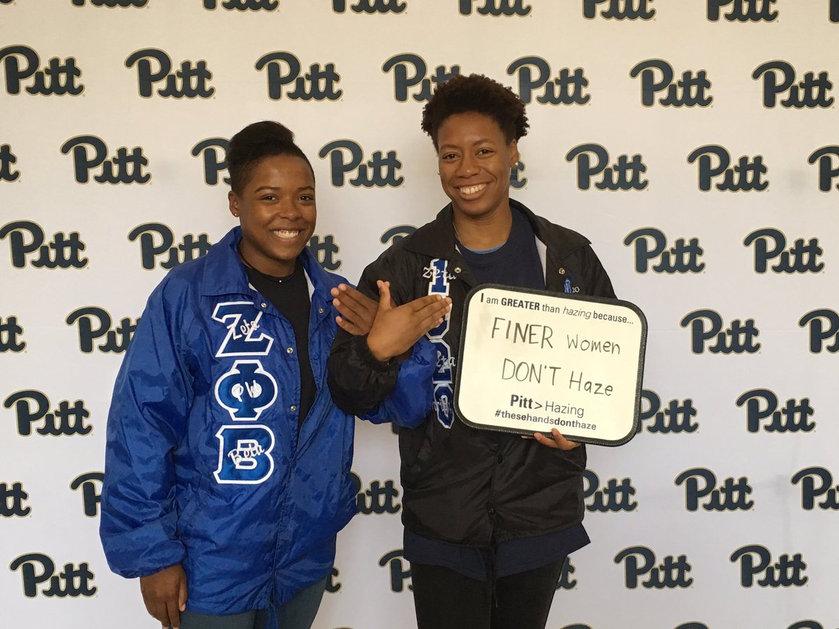The FINER women of <a href="/PittZetas/">Xi Delta Zetas</a> know that hazing has no place in true Sisterhood! @ZPHIBHQ 🔵⚪️ #PittGreaterThanHazing