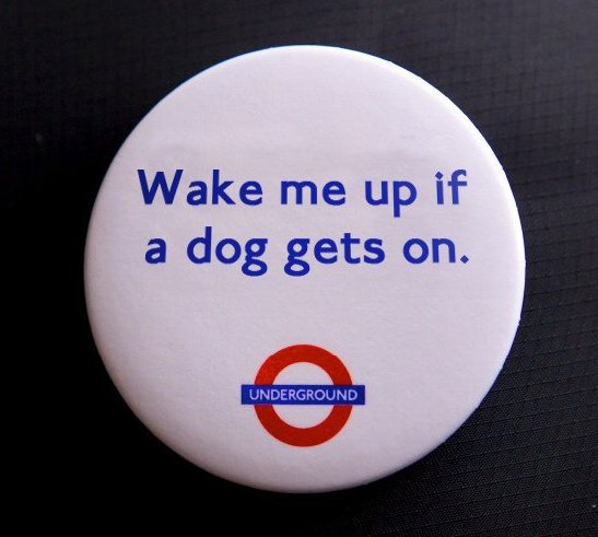 SquibbVicious's tweet photo. The only badge you will see me wearing on the tube. #tube_chat https://t.co/2WopqLehNp