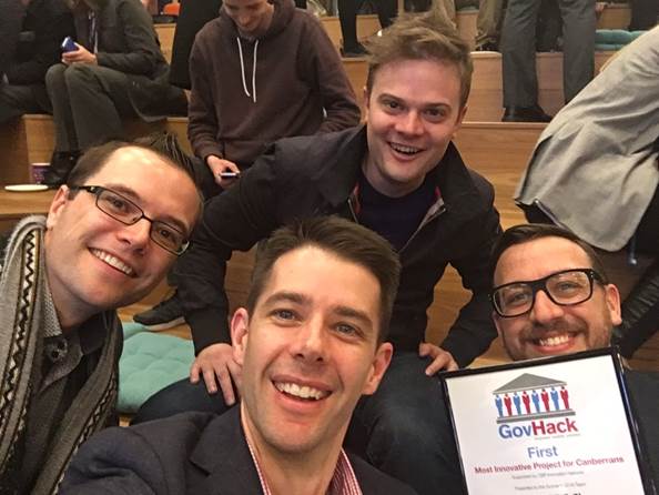 suliyar's tweet image. Congratulations to our Aussie team for bringing home the award for Most Innovative Project!, GovHack 2016 built on #OracleMCS @OracleMobile