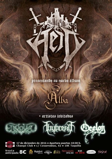 Metaltrip1's tweet image. Concierto presentación de @HeidPaganMetal el 17 de diciembre en #Madrid con #Ocelon, @thybreath y @Endoval_folk . metaltrip.com/presentacion-d…