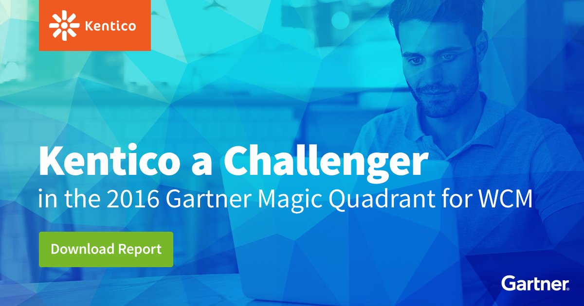 Spread the news! #Kentico is in the #Gartner MQ for #WCM! #KenticoInGartnerMQ Download the report: kentico.com/KenticoInGartn…
