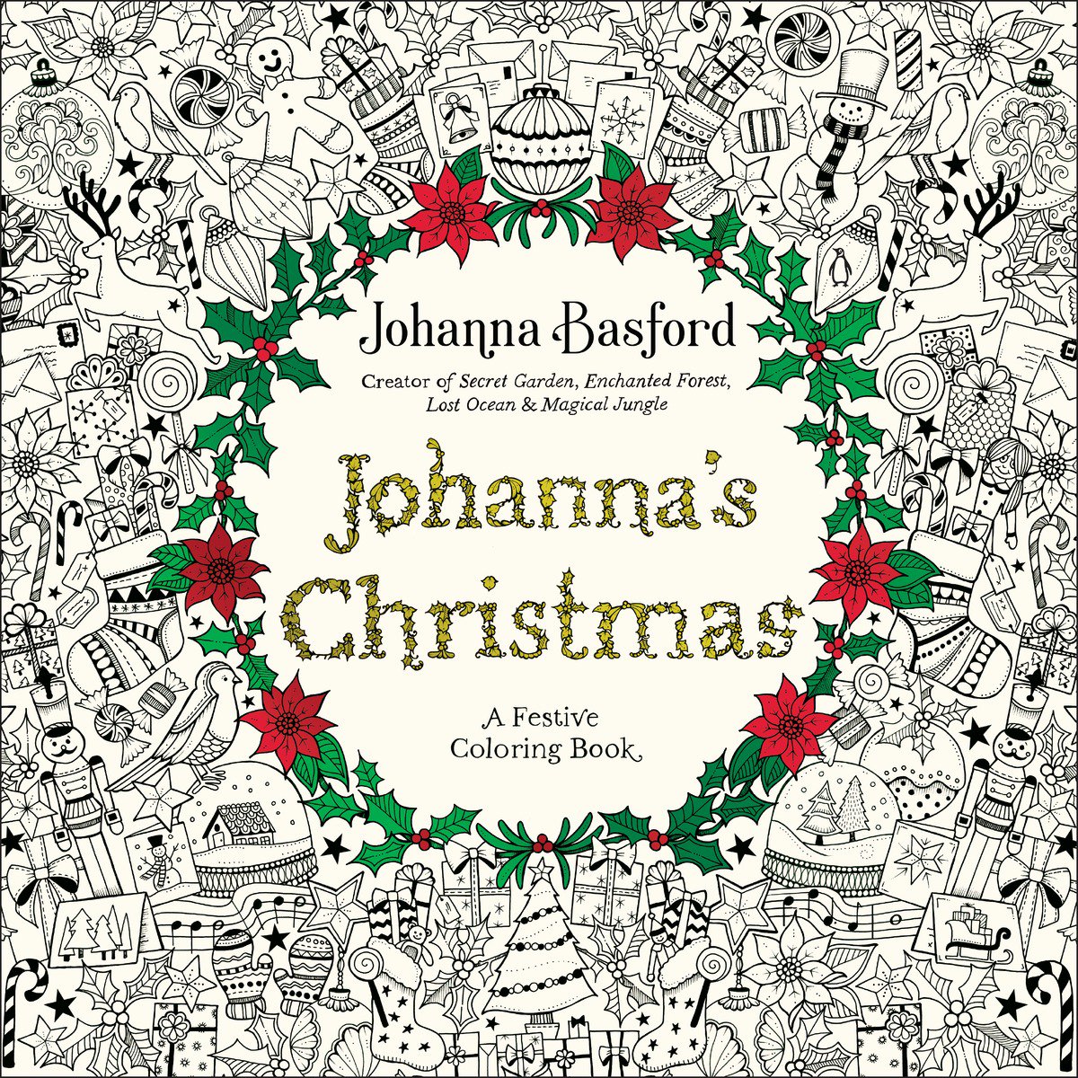 JohannaBasford is live & wearing reindeer antlers on flipping through her new book JohannasChristmas