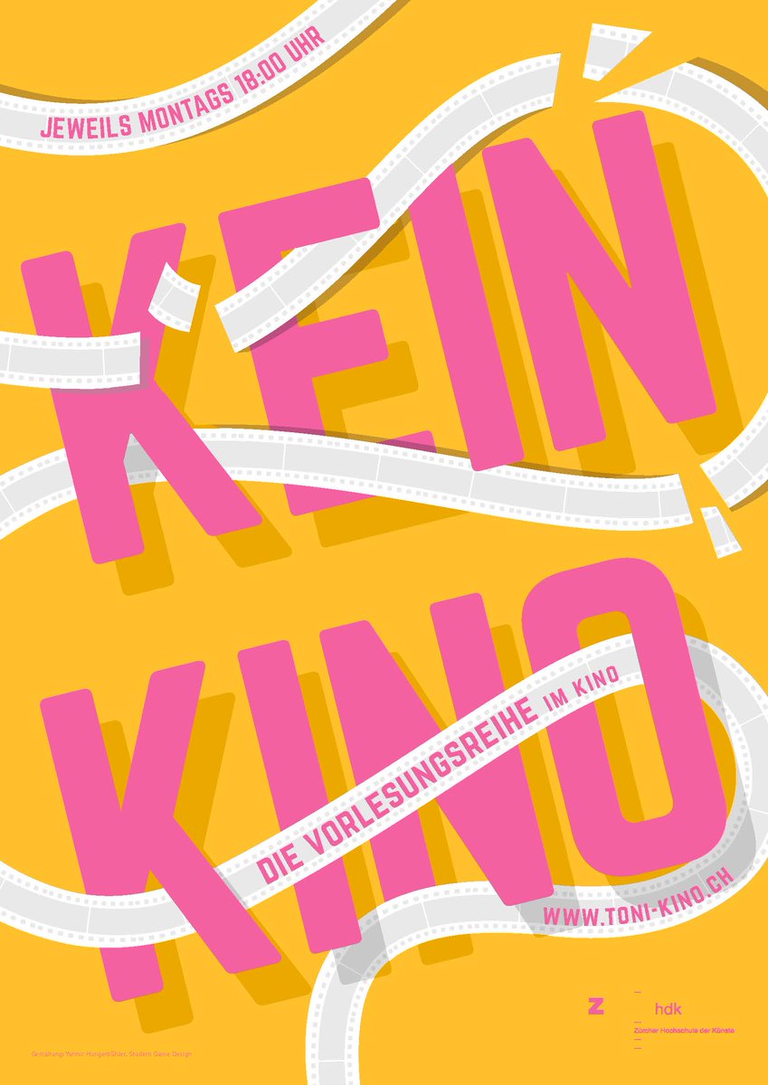 gamedesign_zhdk's tweet photo. Montag, 3.10., 18:00 Uhr, Toni Kino. Vorlesungsreihe «Kein Kino» mit Andres Veiel. Toni Kino. Kommt alle! #DerKick #zhdk #swissgames https://t.co/vyY3VrNcOM