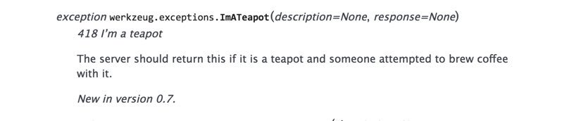jonmajorc's tweet image. As I am going through #Python #flaskAPI documentation I notice the best exception handler yet 😂
