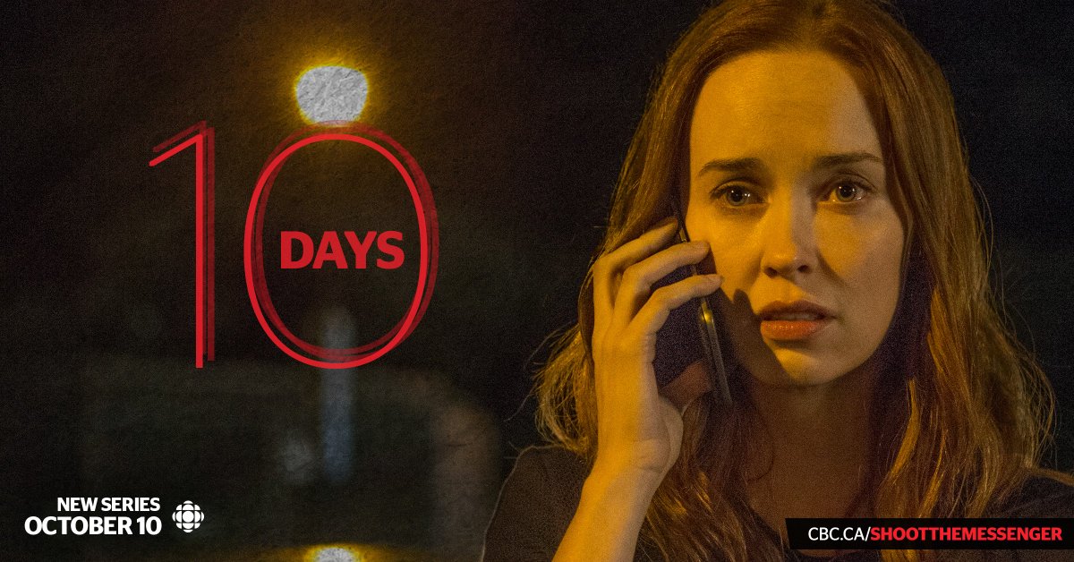 ShootTM's tweet image. Only 10 days until Shoot the Messenger premieres! Watch Oct.10th at 9pm on @CBC #ShootTM