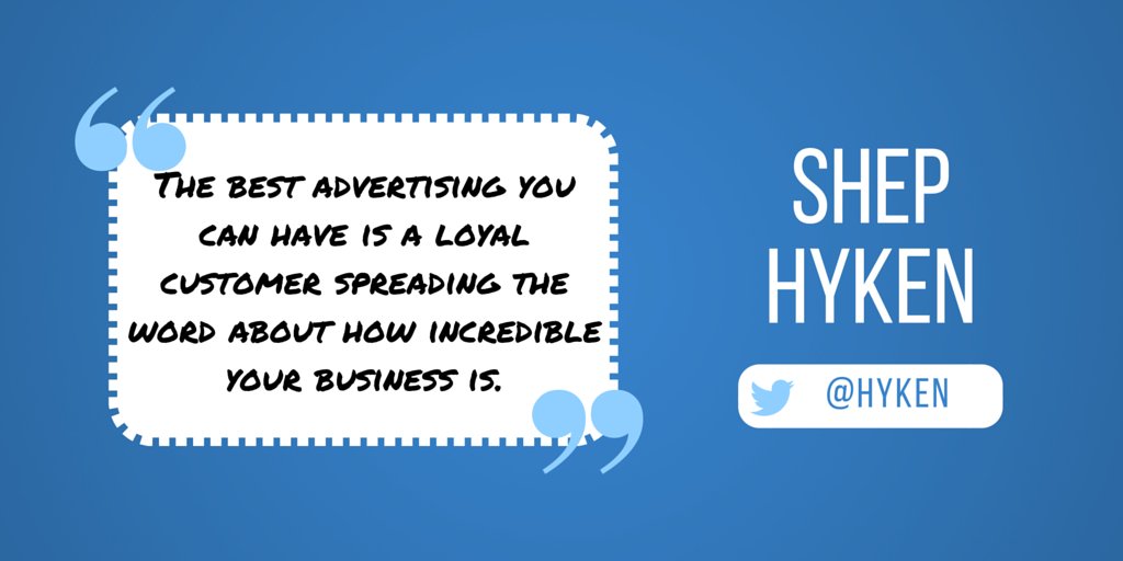 Great #custserv quote from <a href="/Hyken/">Shep Hyken</a> | Loyal customers are more valuable than advertising | #marketing #customer |