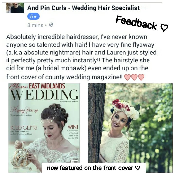 #feedback #review #magazineshoot #frontcover #bride #bridemohawk #hairstyling #hair 💕 plaitsandpincurls.co.uk