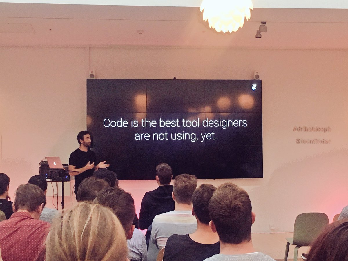 madsfuhr's tweet image. "Code is the best tool designers are not using, yet" — Koen Bok
#DribbleCPH
#CodeAndDesign
#Framer
#Sketch
