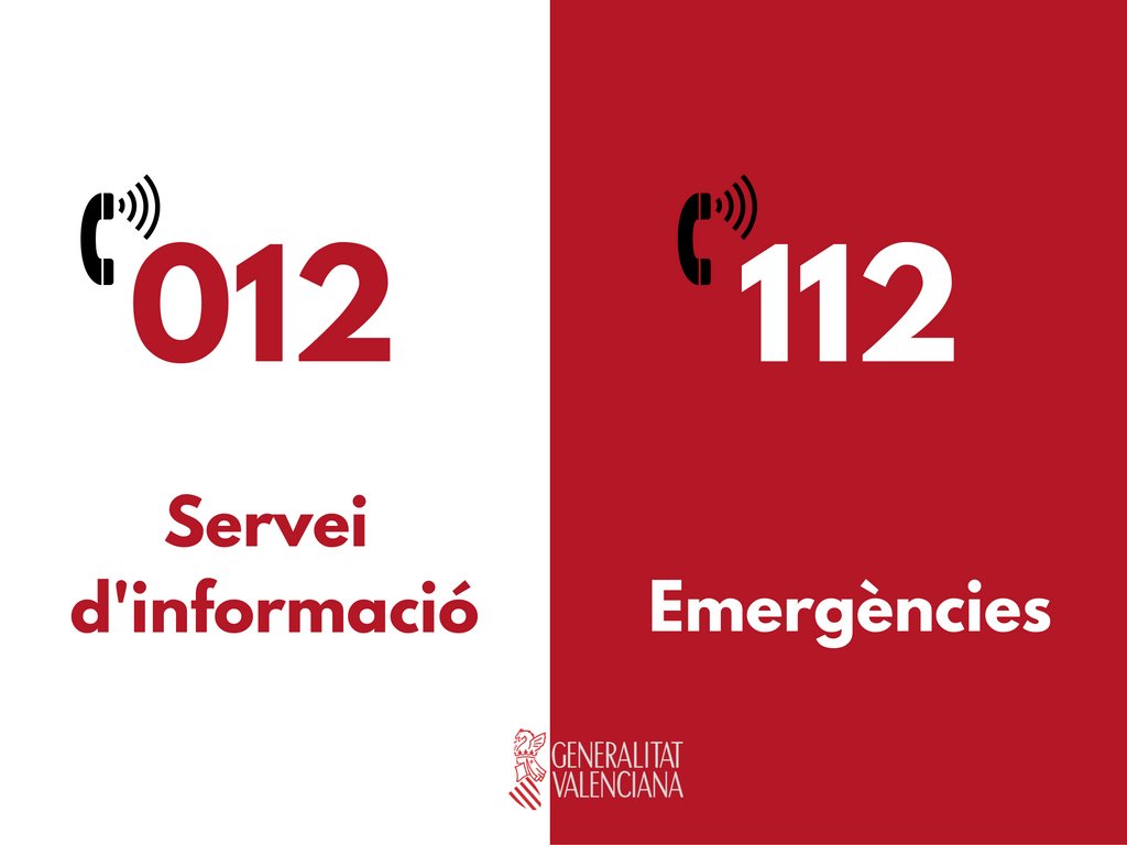 GVA112's tweet photo. No t'equivoques i marca el ☎ que correspon.
012=Informació
112=Emergència https://t.co/myDsETTT0k