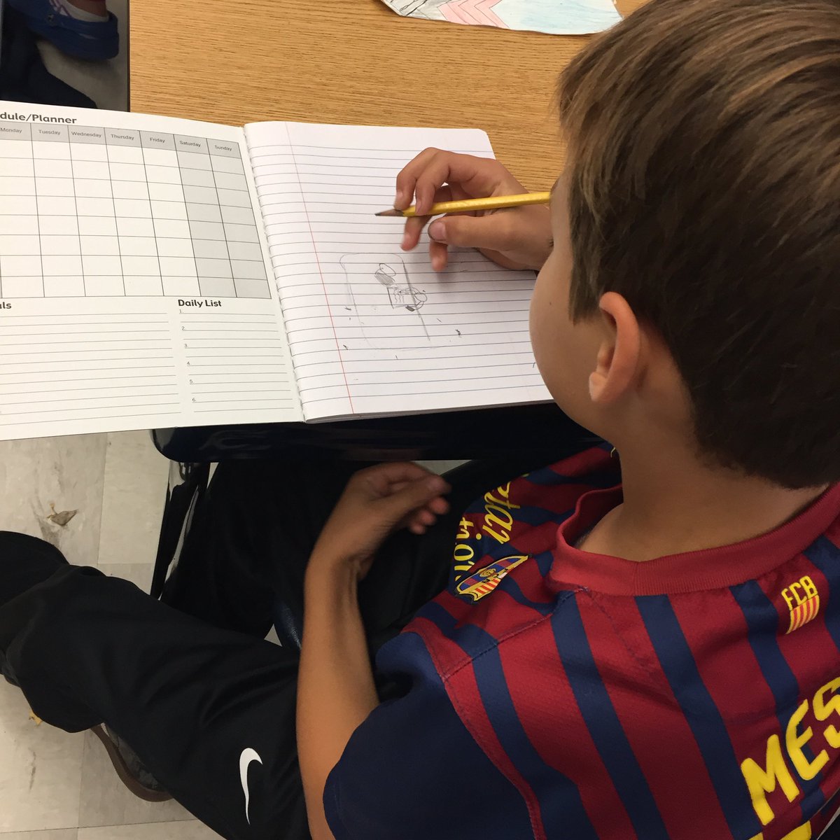 Sketching ourselves as writers! #firstdayofwritingnotebooks